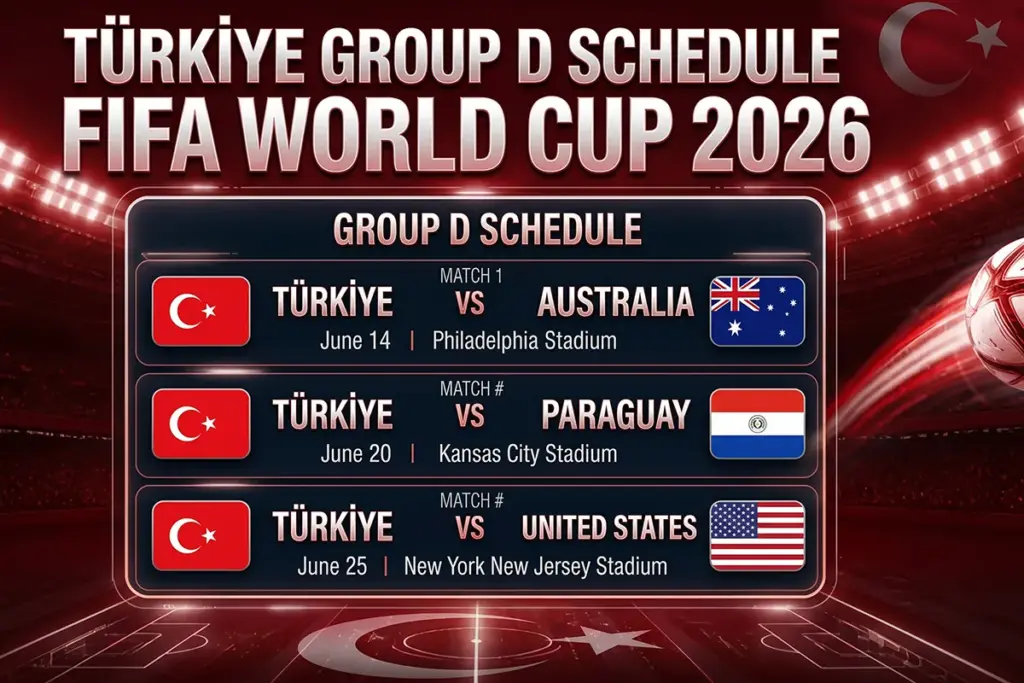 Türkiye Group D Schedule FIFA World Cup 2026